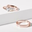 ALLIANCES EN OR ROSE AVEC DIAMANTS - ENSEMBLE D’ALLIANCES EN OR ROSE - ALLIANCES DE MARIAGE