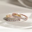 BAGUE EN OR ROSE AVEC DIAMANT TAILLE BRILLANT - ALLIANCES DE MARIAGE FEMMES - ALLIANCES DE MARIAGE