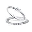 ROMANTICKÝ SET PRSTENŮ S DIAMANTY VE 14K BÍLÉM ZLATĚ - SADY SNUBNÍCH A ZÁSNUBNÍCH PRSTENŮ - ZÁSNUBNÍ PRSTENY