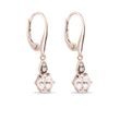 BOUCLES D'OREILLES EN OR ROSE AVEC MORGANITE ET DIAMANT - BOUCLES D'OREILLES EN MORGANITE - BOUCLES D'OREILLES