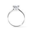 14 ct White Gold Flower Ring with 1 ct Diamond