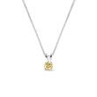 YELLOW DIAMOND NECKLACE IN WHITE GOLD - DIAMOND NECKLACES - NECKLACES