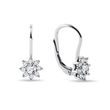 DIAMOND FLOWER WHITE GOLD EARRINGS - DIAMOND EARRINGS - EARRINGS