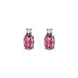 BOUCLES D'OREILLES EN OR AVEC TOURMALINES ET DIAMANTS - BOUCLES D'OREILLES EN TOURMALINE - BOUCLES D'OREILLES