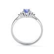 TANZANITE AND DIAMOND RING IN WHITE GOLD - TANZANITE RINGS - RINGS