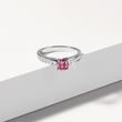 TOURMALINE AND DIAMOND RING IN WHITE GOLD - TOURMALINE RINGS - RINGS