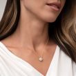 HALO-HALSKETTE MIT 1 CT LABORDIAMANT IN GELBGOLD - KETTEN MIT DIAMANTEN - KETTEN