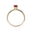 LUXE RUBY AND DIAMOND RING IN 14K GOLD - RUBY ENGAGEMENT RINGS - ENGAGEMENT RINGS