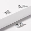 LAB-GROWN DIAMOND BEZEL STUD EARRINGS IN WHITE GOLD - DIAMOND STUD EARRINGS - EARRINGS