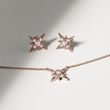 DIAMANTOHRRINGE IN POLARSTERNFORM AUS ROSÉGOLD - OHRRINGE DIAMANT - OHRRINGE