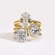 WHITE GOLD RADIANT CUT DIAMOND RING - RINGS WITH LAB-GROWN DIAMONDS - ENGAGEMENT RINGS