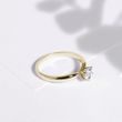 MINIMALIST ENGAGEMENT RING IN YELLOW GOLD WITH BRILLIANT - SOLITAIRE ENGAGEMENT RINGS - 