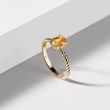 OVAL CITRINE GOLD RING - CITRINE RINGS - RINGS