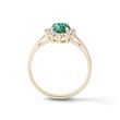 EMERALD AND DIAMOND RING IN YELLOW GOLD - EMERALD RINGS - RINGS