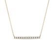 GOLD NECKLACE WITH A DIAMOND BAR - DIAMOND NECKLACES - NECKLACES