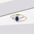 SAPPHIRE AND DIAMOND RING IN YELLOW GOLD - SAPPHIRE RINGS - RINGS