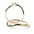 MODERN DIAMOND ENGAGEMENT SET IN YELLOW GOLD - ENGAGEMENT AND WEDDING MATCHING SETS - ENGAGEMENT RINGS