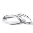 WHITE GOLD HALF-ROUND ETERNITY WEDDING RING SET - WHITE GOLD WEDDING SETS - WEDDING RINGS