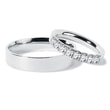 Wedding ring set with diamonds in white gold