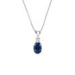 GOLD NECKLACE WITH A BLUE SAPPHIRE AND DIAMOND - SAPPHIRE NECKLACES{% if category.pathNames[0] != product.category.name %} - {% endif %}