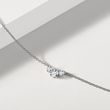 DIAMANTOVÝ NÁHRDELNÍK Z BIELEHO 14 KT ZLATA - NÁHRDELNÍKY S DIAMANTMI - NÁHRDELNÍKY