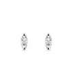 BOUCLES D'OREILLES EN OR BLANC AVEC DIAMANTS - PUCES D'OREILLES EN DIAMANT - BOUCLES D'OREILLES