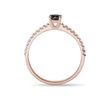 BLACK DIAMOND RING IN 14K ROSE GOLD - FANCY DIAMOND ENGAGEMENT RINGS - ENGAGEMENT RINGS