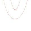 Ladies 45 cm rolo chain necklace in rose gold