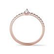 PEAR SHAPED DIAMOND STACKABLE RING IN ROSE GOLD - DIAMOND ENGAGEMENT RINGS - ENGAGEMENT RINGS