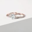ROSE GOLD THREE ROW CHANNEL SET DIAMOND RING - WOMEN'S WEDDING RINGS - WEDDING RINGS