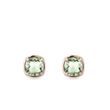 BOUCLES D'OREILLES EN OR ROSE ET AMÉTHYSTES VERTES - BOUCLES D'OREILLES EN AMÉTHYSTE - BOUCLES D'OREILLES