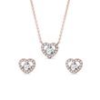HERZFÖRMIGER DIAMANT, GEFASST IN ROSÉGOLD - SCHMUCK SETS DIAMANT - SCHMUCK
