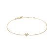 HEART BRACELET WITH DIAMONDS IN GOLD - DIAMOND BRACELETS - BRACELETS