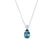 LONDON BLUE TOPAZ PENDANT IN WHITE GOLD - TOPAZ NECKLACES - NECKLACES