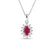 RUBY NECKLACE WITH DIAMONDS IN WHITE GOLD - RUBY NECKLACES - NECKLACES