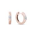 HOOP EARRINGS WITH PEAR-CUT DIAMOND IN ROSE GOLD - DIAMOND EARRINGS - EARRINGS