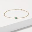 EMERALD BRACELET IN YELLOW GOLD - GEMSTONE BRACELETS - BRACELETS