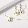 DIAMOND AND LEMON QUARTZ NECKLACE IN YELLOW GOLD - GEMSTONE NECKLACES - NECKLACES
