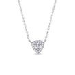 PENDENTIF EN OR BLANC AVEC DIAMANT COUPE TRILLION - COLLIERS AVEC DIAMANTS - COLLIERS