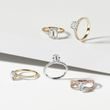 RING MIT EINEM SMARAGDDIAMANTEN AUS 14KT WEISSGOLD - RINGE MIT LAB GROWN DIAMANTEN - VERLOBUNGSRINGE