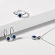ELEGANTNÍ SET SAFÍROVÝCH ŠPERKŮ Z BÍLÉHO ZLATA - DRAHOKAMOVÉ SOUPRAVY - ŠPERKY