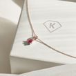 COLLIER RUBAN EN OR ROSE AVEC RUBIS - COLLIERS AVEC RUBIS - COLLIERS