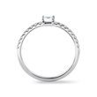 PRINCESS CUT DIAMOND STACKABLE RING IN WHITE GOLD - DIAMOND ENGAGEMENT RINGS - ENGAGEMENT RINGS