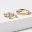 DIAMOND WEDDING RING SET IN YELLOW GOLD - YELLOW GOLD WEDDING SETS - WEDDING RINGS