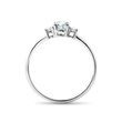 AQUAMARINE RING WITH SMALL DIAMONDS IN WHITE GOLD - AQUAMARINE RINGS - RINGS