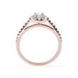 HALO DIAMOND RING IN ROSE GOLD - ENGAGEMENT DIAMOND RINGS - ENGAGEMENT RINGS