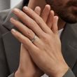 BAGUE DE MARIAGE POUR HOMMES EN OR BLANC - ALLIANCES DE MARIAGE HOMMES - ALLIANCES DE MARIAGE