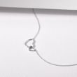 LINKED HEARTS NECKLACE IN 14K WHITE GOLD - WHITE GOLD NECKLACES - NECKLACES