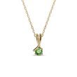 GREEN DIAMOND RIBBON NECKLACE IN YELLOW GOLD - DIAMOND NECKLACES - NECKLACES