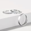 WHITE GOLD WEDDING RING SET WITH DIAMOND HALF ETERNITY RING - WHITE GOLD WEDDING SETS - WEDDING RINGS